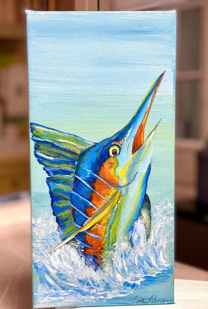 'Paint with me' Bruce the Blue Marlin
