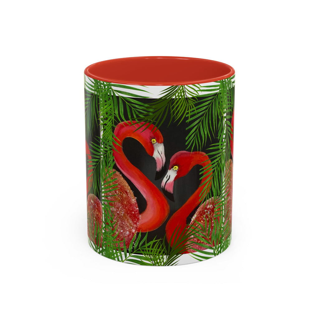 Mug - Hand Painted Flamingo Art Collection - 11oz Accent Coffee Mug