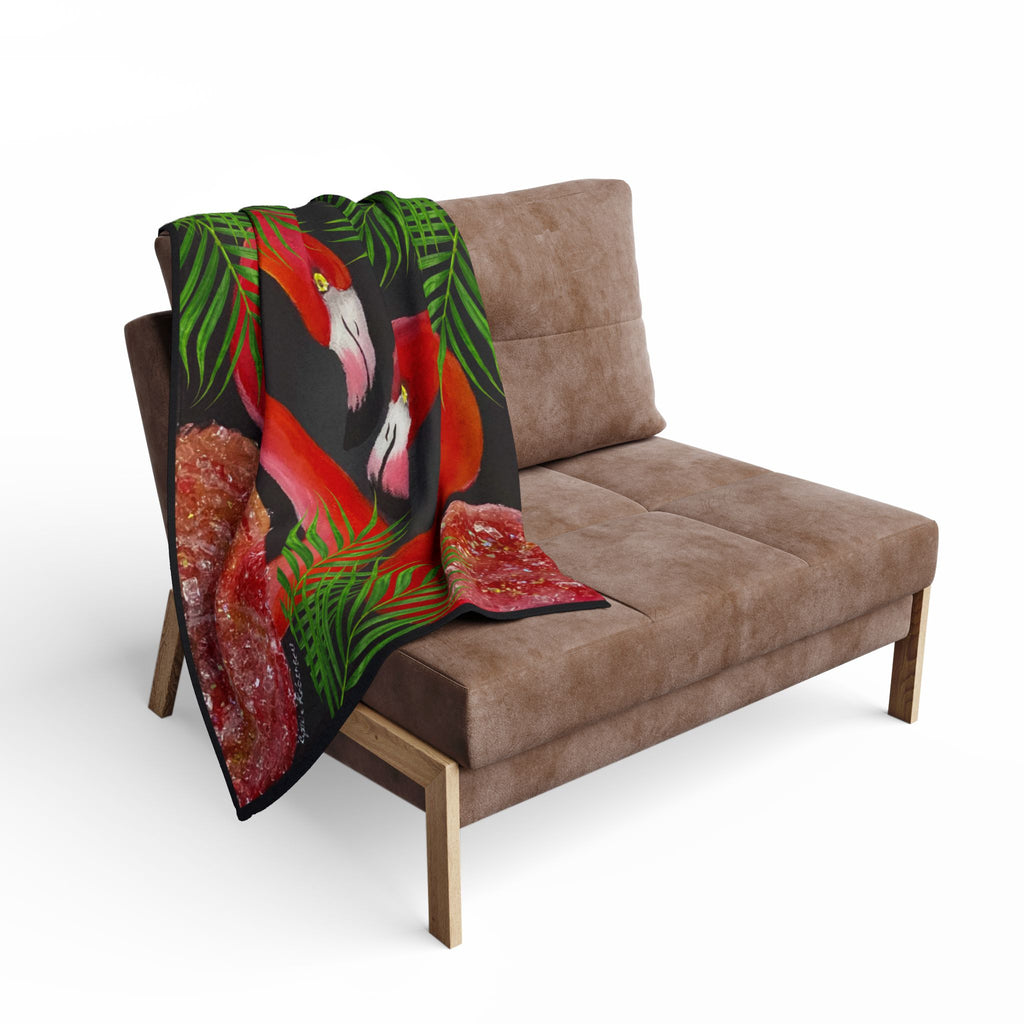 Tropical Flamingo Outdoor Blanket – Vibrant Art Design