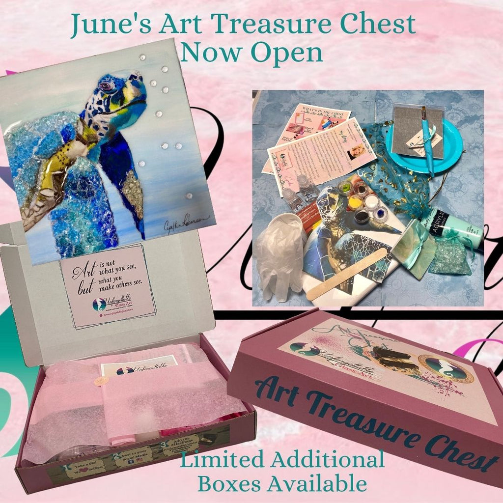 The Art Treasure Chest - Quarterly Painting Kit – Unforgettable Glass Act